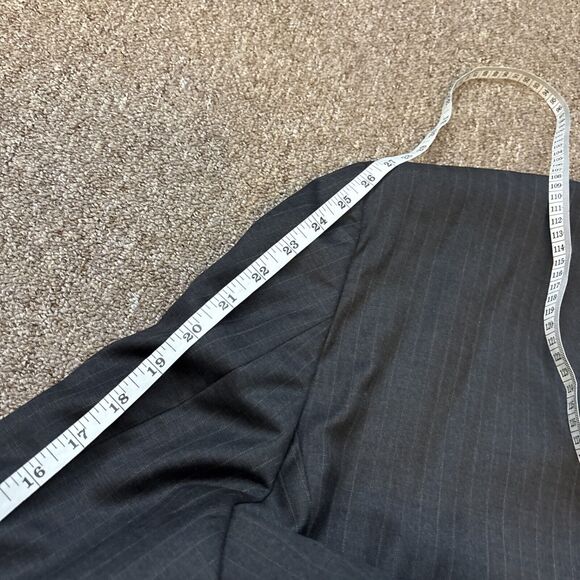 Polo Ralph Lauren Jacket Only Suit Gry Stripe 2 Button Wool 46L - Small cut top - Picture 2 of 13